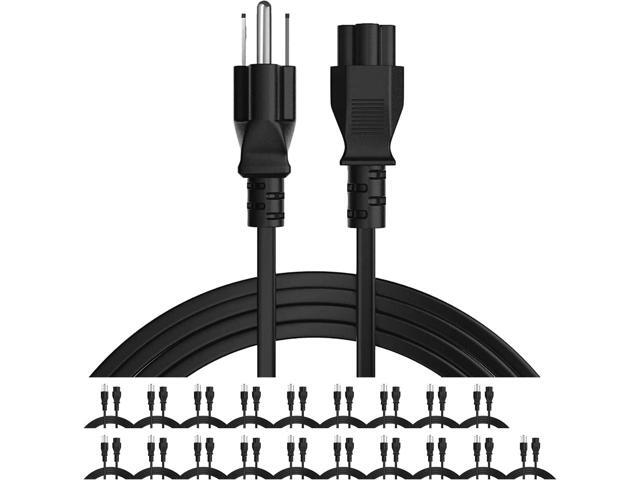 5 Core Replacement UL Listed AC Wall Power Cord 6 Feet 3 Prong Universal AC Cable for LG TV Dell HP Asus Toshiba Lenovo Acer Samsung Laptop...