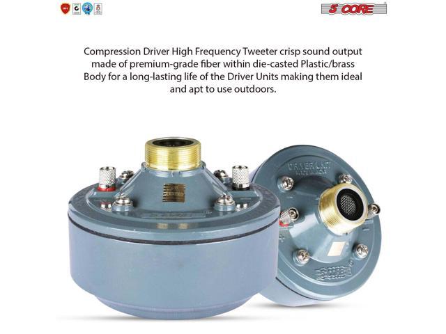 Compression Horn Tweeter Driver Unit Screw-On Speaker 8 ohms High Frequency 5 Core DU 60WRatings Online