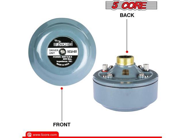 Compression Horn Tweeter Driver Unit Screw-On Speaker 8 ohms High Frequency 5 Core DU 60WRatings Online