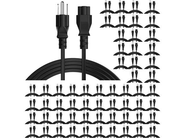 5 Core Extra Long AC Wall Power Cord for Led TV Computer PS3- PS5 10Feet 3 Prong PC 1002