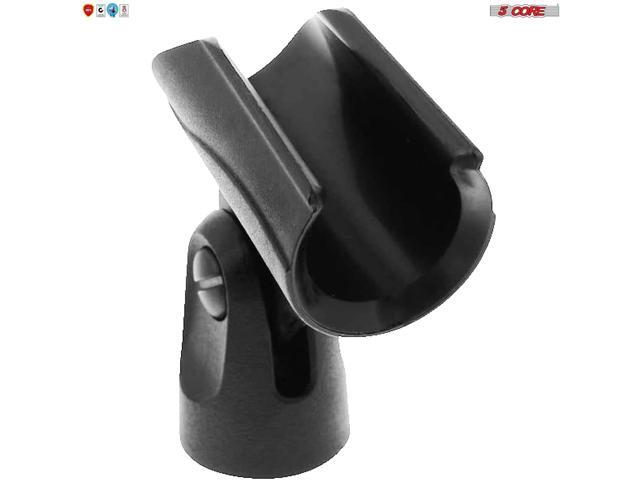 2-Pack Microphone Clip Break Resistant Stand Adapter for Handheld Wired Mics with ¾' Barrel Diameter 5 Core MC 05 2PCS