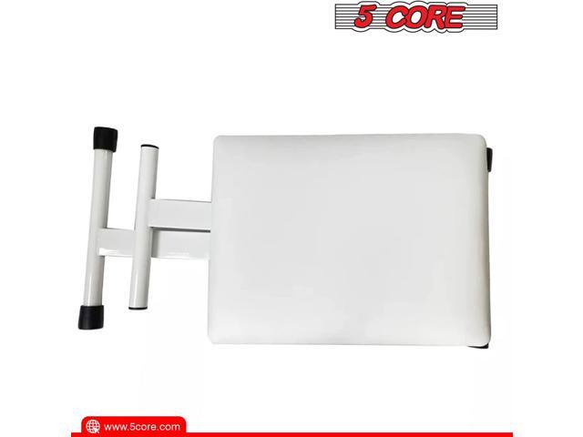 5 Core Portable Piano Keyboard Music X-Style Adjustable Padded Stool Chair Seat Bench White KBB 02 WH