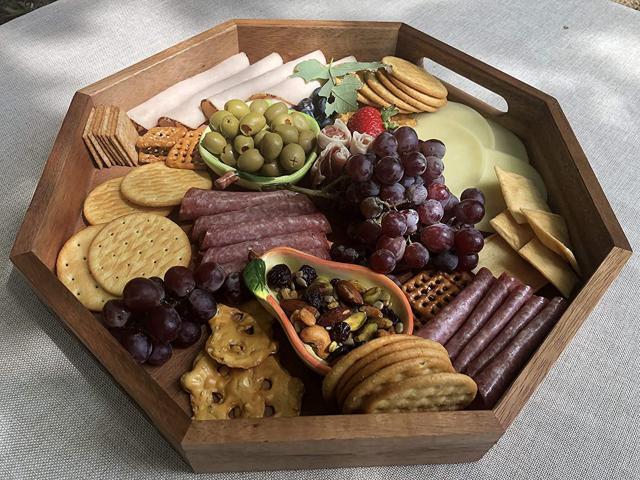 Kalmar Home Medium Octagon Serving Tray - 13'