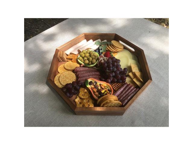 Kalmar Home Extra Large Octagon Serving Tray - 17'