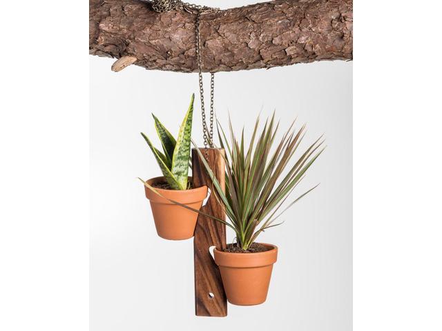 Kalmar Home 2 Pot Hanging or Standing Plant Holder