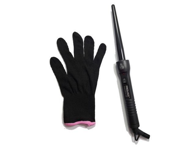 Proliss The Twister - 18mm-9mm Tourmaline-Infused Ceramic Pro Curling Wand - Black