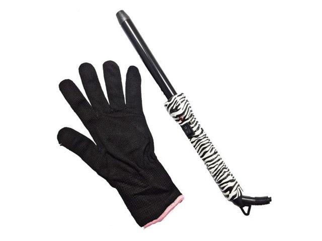 Proliss The Twister - 19mm Tourmaline-Infused Ceramic Pro Curling Wand - White Zebra