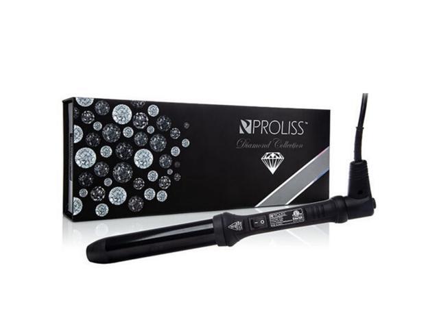 Proliss The Twister - 32mm Tourmaline-Infused Ceramic Pro Curling Wand w/ Cool Tip - Diamond Collection - Matte Black