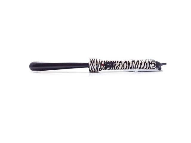 Proliss The Twister - 25mm-13mm Tourmaline-Infused Ceramic Pro Curling Wand - White Zebra