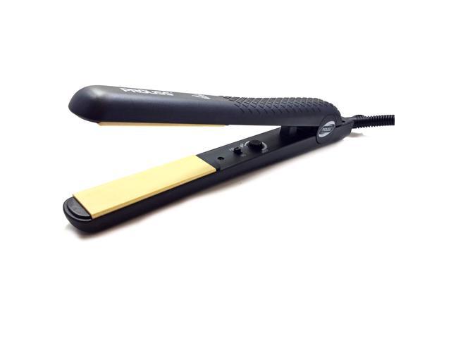 Proliss Infusion 1' Single Pass 100% Solid Ceramic Yellow Plate Flat Iron - Black