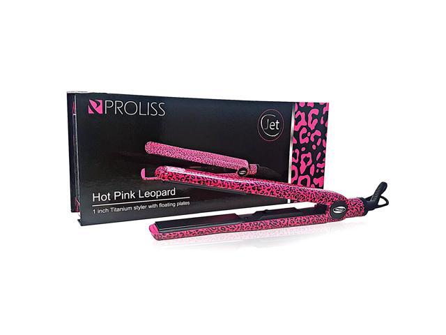 Proliss JET 1' Far-Infrared Tourmaline-Infused Ceramic Styling Iron - Pink Leopard (new)