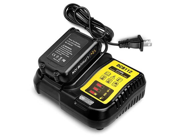 Rapid Charger for Dewalt 10.8-20V Battery DCB107 DCB101 DCB200 DCB205 Replacement - Black - One size