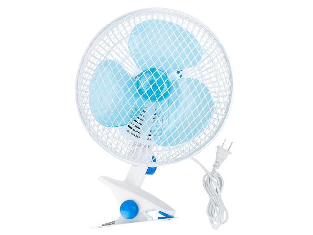 Clip-On Fan - 2 Speeds, Quiet, Auto Shaking, Wall Mount, 3.94FT Cable for Desk, Home, Baby Strollers - White - One size