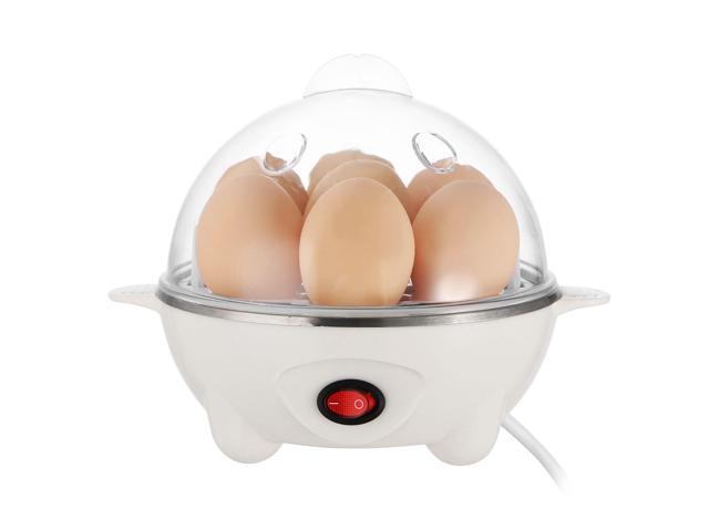 7-Capacity Electric Egg Cooker BPA-Free Auto-Off Measuring Cup Hard Boil Steam Veggies - White - One size