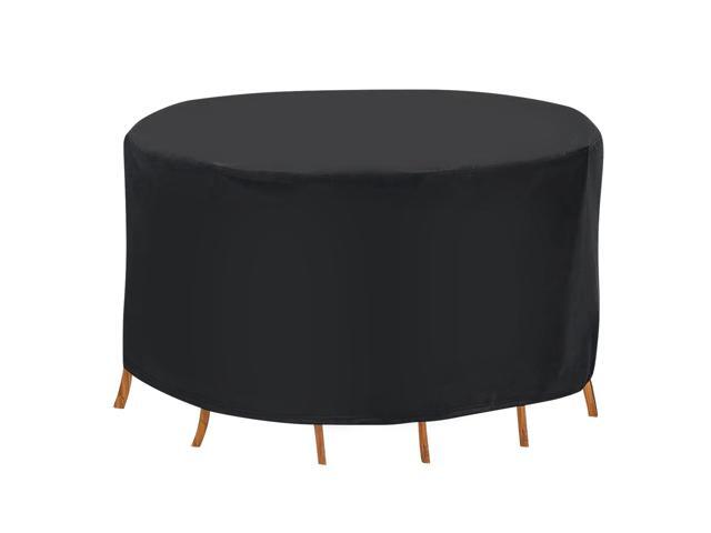 Fresh Fab Finds 91x43in Circular Table Cover UV Outdoor Protector - Black - One size