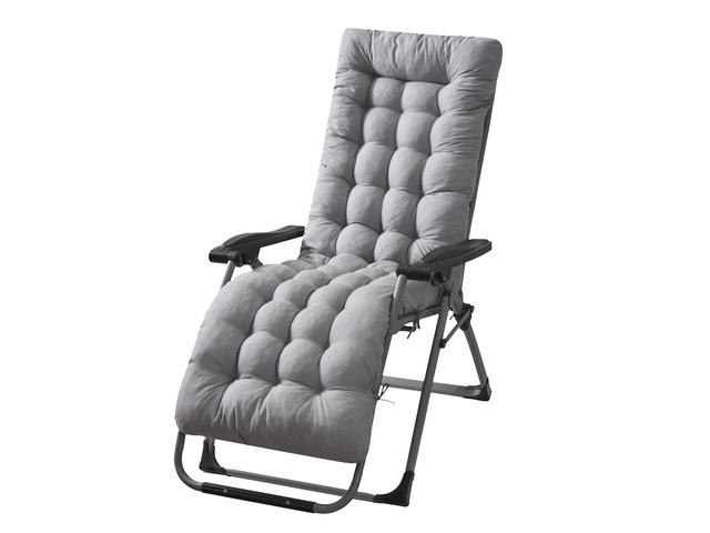 Fresh Fab Finds 67x22in Chaise Lounger Cushion Recliner Sofa Mat - Gray - One size