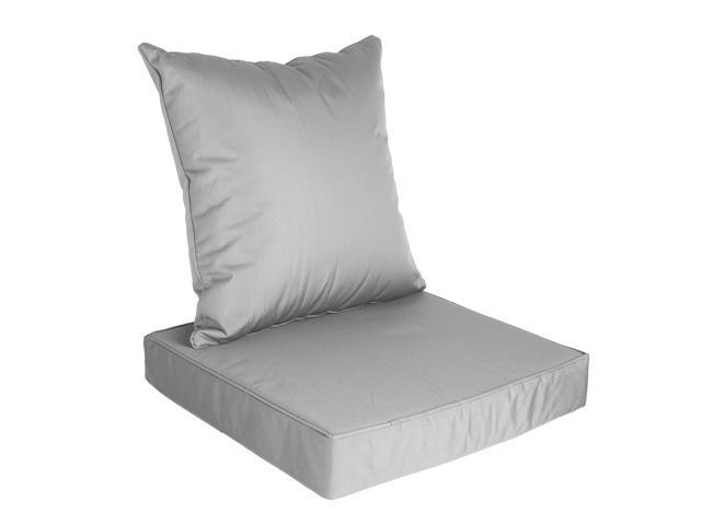 Fresh Fab Finds Outdoor Seat Cushion Set Waterproof Removable Cover - Silver Gray - One size