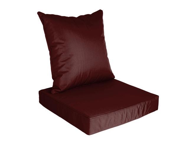 Fresh Fab Finds Outdoor Seat Cushion Set Waterproof Removable Cover - Jujube Red - One size