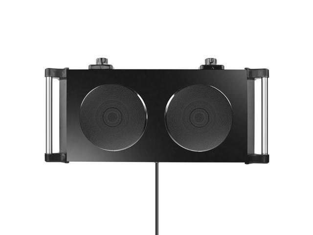 Fresh Fab Finds 2000W Dual Burner Hot Plate Coil Heating 5 Temp Levels - Black - Double