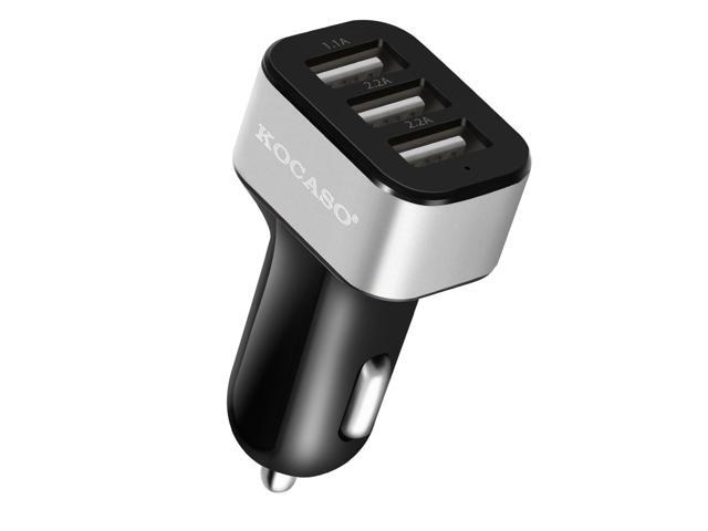 Fresh Fab Finds 30W Triple USB Car Charger - Compact - Silver - One size