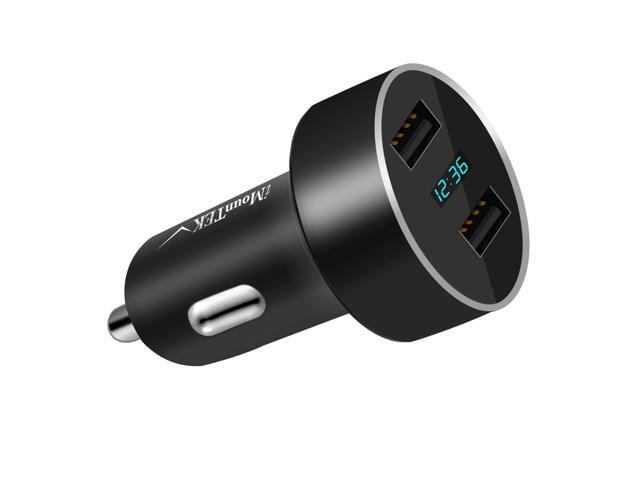 Fresh Fab Finds 15W Dual USB Car Charger Adapter w/ LED Display - Black - One size