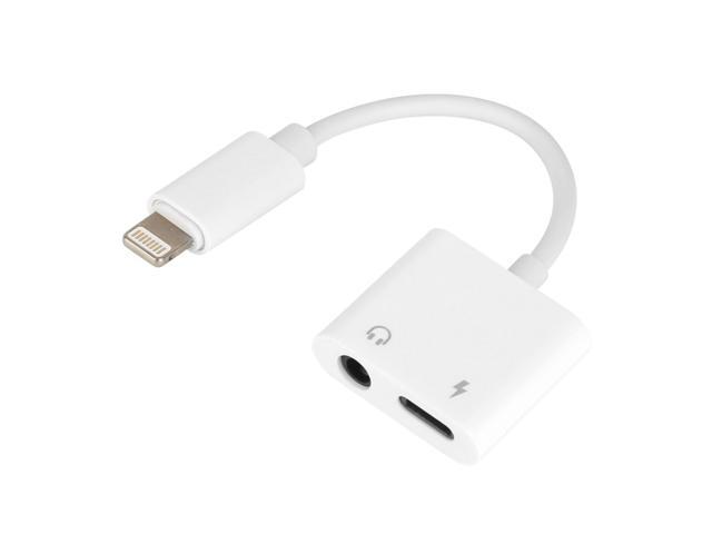 Fresh Fab Finds 2-in-1 Audio & Charger Adapter for iPhone 13/12/11 - White - One size