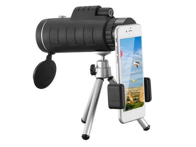Fresh Fab Finds 40x40 HD Monocular Telescope w/ Phone Mount & Tripod - Black - One size