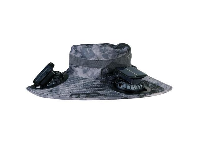 Fresh Fab Finds Outdoor Wide Brim Sun Hat With 2 Rechargeable Fans Solar Powered 3 Wind Speeds UPF50+ Breathable Waterproof Nylon Mesh Outdoor Hat...