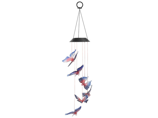 Fresh Fab Finds Solar LED Butterfly Wind Chimes Color-Changing Decor - Multi - One size