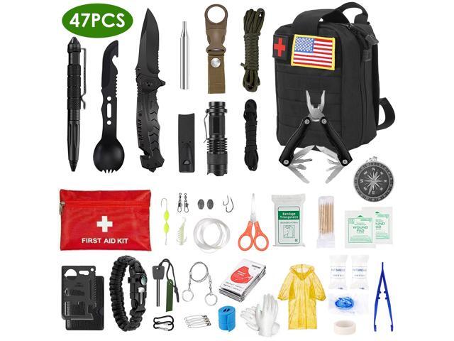 Fresh Fab Finds 47Pcs Emergency Survival Kit w/ EDC Tools & Pouch for Outdoor Use - Multi - One size
