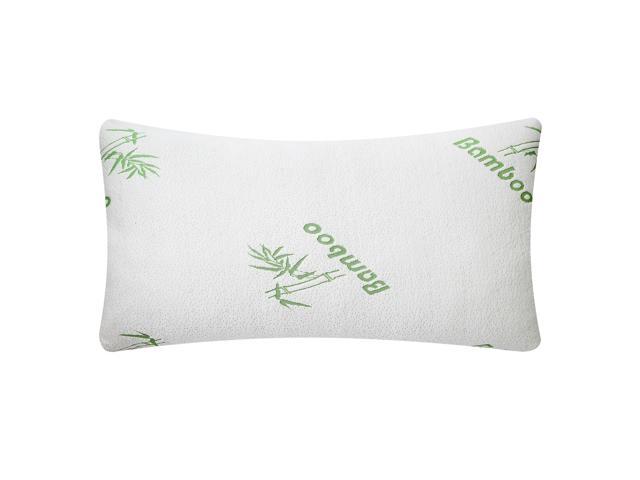 Fresh Fab Finds Bamboo Memory Foam Shredded Pillow Hypoallergenic with Washable Cover - White - One size