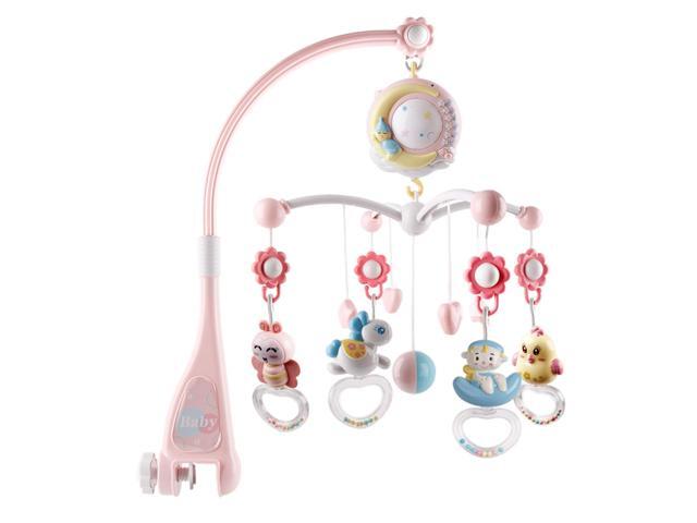 Fresh Fab Finds Musical Crib Mobile w/ Star Projection, Remote, Music Box & Rattle Toy - Pink - One size
