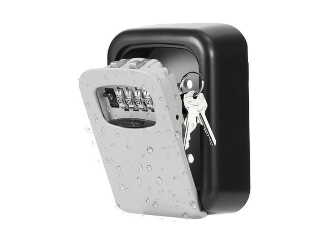 Fresh Fab Finds Key Lock Box with 4-Digit Code Wall Mount Outdoor Waterproof Key Storage - Black - One size