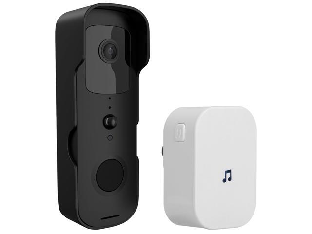 Fresh Fab Finds 1080P Wi-Fi Video Doorbell Battery Powered with Motion Sensor & Night Vision - Black - One size