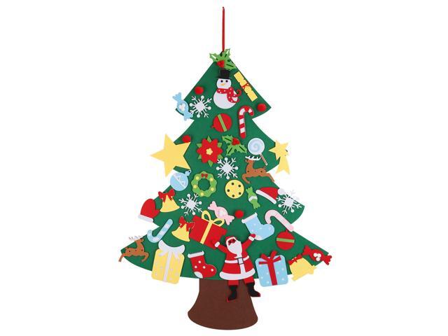 Fresh Fab Finds DIY Felt Christmas Tree Kit w/ 41 Detachable Ornaments for Kids Wall Hanging - Multicolored