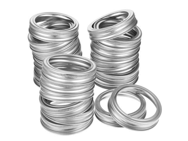 Fresh Fab Finds 24Pcs Regular Mouth Canning Jar Metal Rings, Split-Type Bands for Mason Jars - Gray - One size