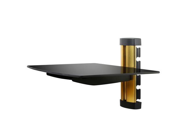 Fresh Fab Finds Floating Wall Mounted Tempered Glass Shelf for DVD Players & Cable Boxes - Black - One size