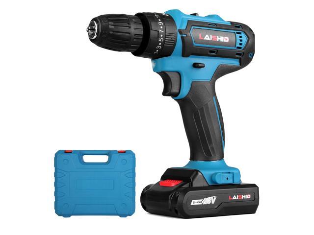 Fresh Fab Finds Cordless Drill Set w/ 2 Batteries, Charger & 24 Drill Bits - Blue One size