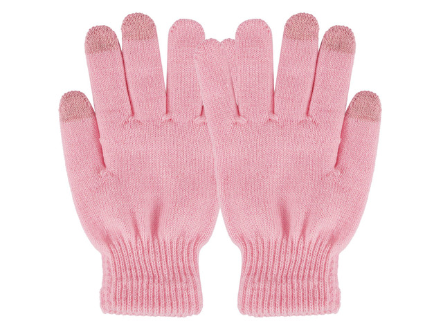 Fresh Fab Finds Unisex Winter Knit Touchscreen Windproof Ski Gloves - Pink One size