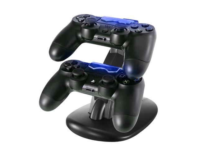 Fresh Fab Finds Charging Dock Station Dual Micro USB Charger Stand for PS4 Pro/PS4 Slim Controller w/ Blue Indicator - Black One size
