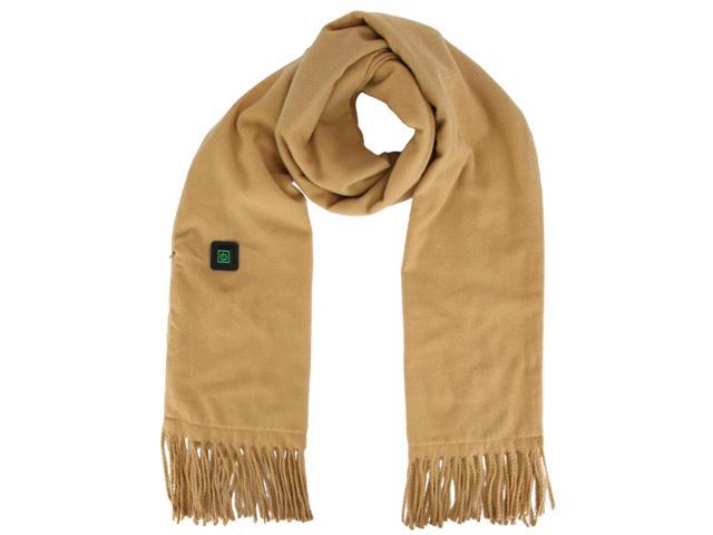 Fresh Fab Finds Electric Heated Winter Scarf USB Neck Wrap Shawl 3 Heating Modes Outdoor Cycling Skiing - Brown One size