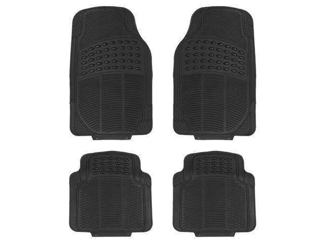 Fresh Fab Finds 4Pcs Automotive Floor Mats Front and Rear PVC Rubber Floor Mats Heavy Duty Drive Vehicle Car Mats with Trimmable Design Fit Most...