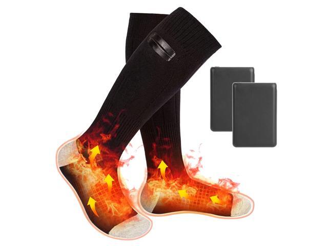 Fresh Fab Finds Electric Heated Socks for Men Women Battery Powered Heated Socks Rechargeable Feet Warmer with 4 Temperature Levels Indoor Outdoor...