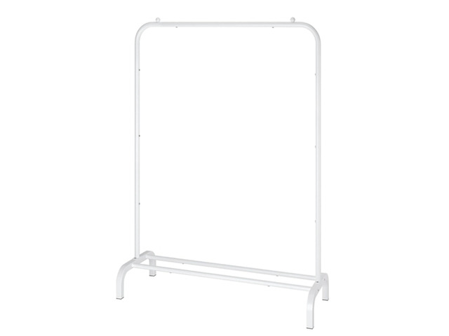 Fresh Fab Finds 33lbs Loading Garment Racks Freestanding Clothing Racks Clothes Rack Stands Organizer with Bottom Shelf for Dormitory Home - White...