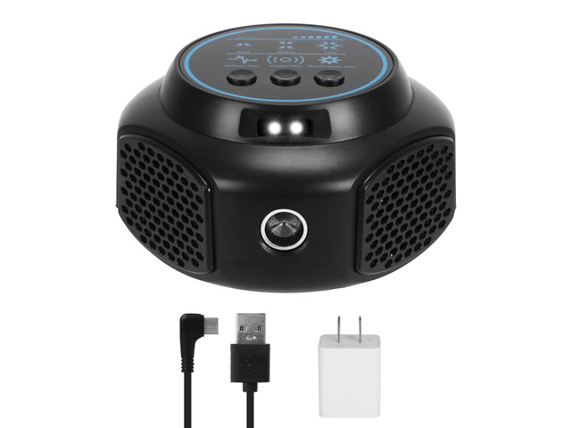 Fresh Fab Finds 360° Ultrasonic Mice Repellent, Rodent Repeller with 3 Modes and 2 Strobe Lights - Black