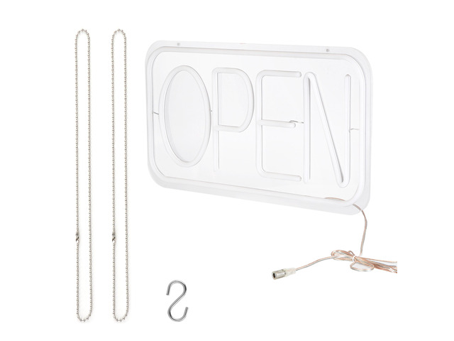 Fresh Fab Finds LED Open Sign 16.5x9.1in Business Neon Open Sign Advertisement Board with 11 Levels Adjustable Brightness - Warm White - One size