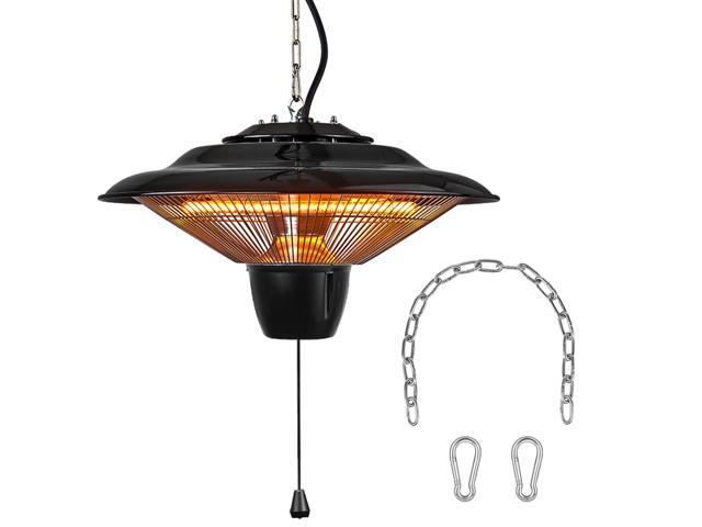 Fresh Fab Finds 1500W Outdoor Patio Heater, Ultra-Quiet, IP23 Waterproof, Ceiling Mounted - Black