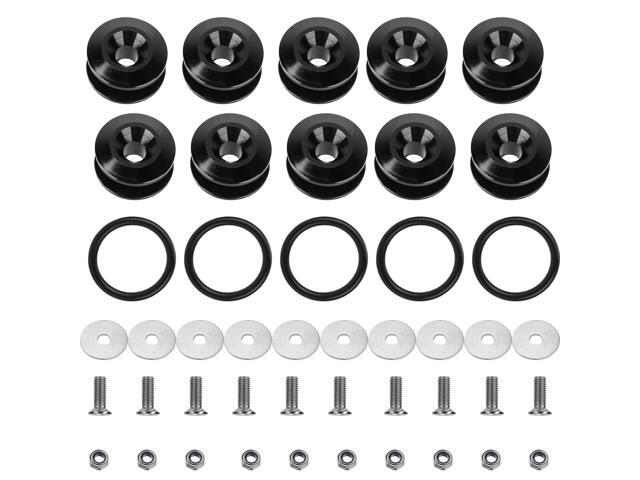 Fresh Fab Finds 5Set Car Quick Release Bumper Fasteners Front Rear Bumper Holders Trunk Fender Hatch Lids Kit - Black - One size
