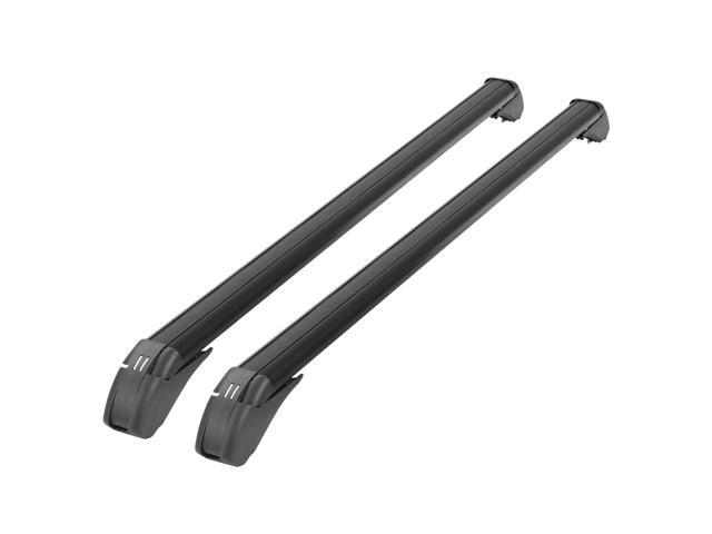 Fresh Fab Finds 2PCS Universal 110cm/43-inch Car Roof Rack Cross Bar w/ Anti-Theft Lock Adjustable Window Frame for bike kayak cargo luggage -...