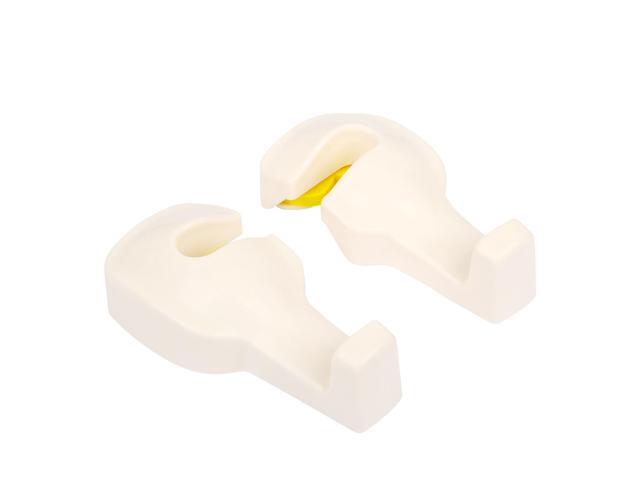 Fresh Fab Finds 2Pcs Car Seat Headrest Hanger Car Headrest Hanging Hook For Bag Purse Cloth Grocery Organizer - White - One Size